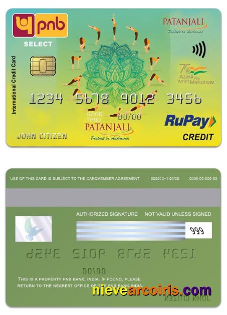 India PNB Bank Patanjali RuPay select credit card